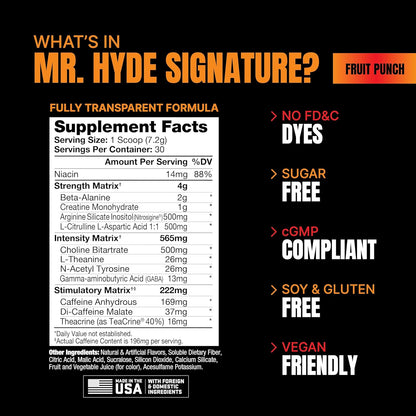 Mr. Hyde Signature Pre Entreno, el lider del Pre Entreno