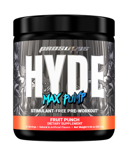 HYDE Max Pump Pre entreno sin cafeína